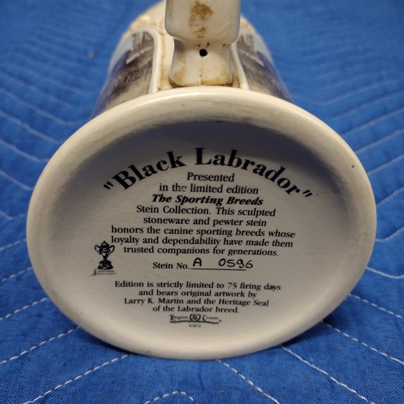 Larry K. Martin limited edition sculpted stoneware & pewter beer stein - Picture 6 of 6